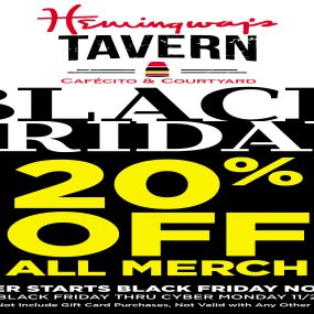 BLACK FRIDAY Merch Sale Nov. 26-29