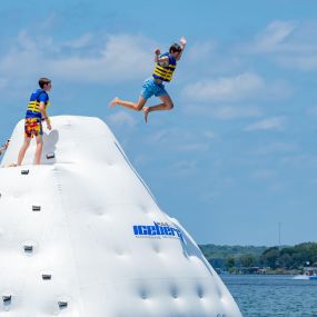 Climb your way to the top of this 14-foot stand alone ice tower!