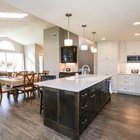 Admiring this open floor plan in this custom built home. What do want in your dream home?