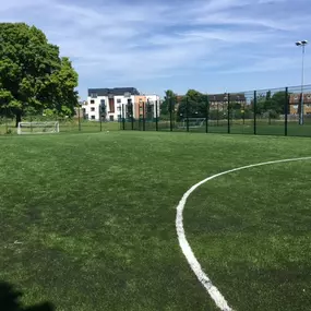 Outdoor football pitch at  Weir Archer Athletics and Fitness Centre