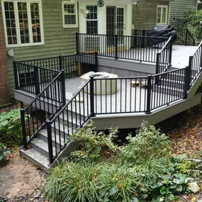 Custom designed multi-level composite deck