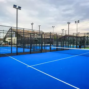 Outdoor padel courts at David Lloyd Veigy