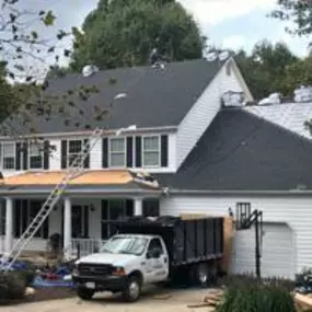 GAF roof replacement with Timberline HDZ shingles. Color is Charcoil