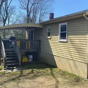 Before Back-Vinyl Siding and Deck