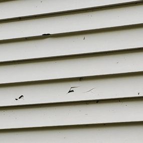 Hail damage to siding