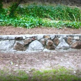 retaining rock wall