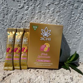 3CHI Delta 9 THC in 10mg pouches Pink Lemonade drink enhancers