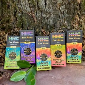 No Cap Hemp live resin HHC - derived from pollen - carts in various strains 97% potency.