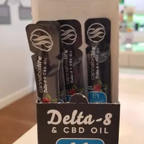 Cannabis Life Delta 8/CBD tincture in daily doses.