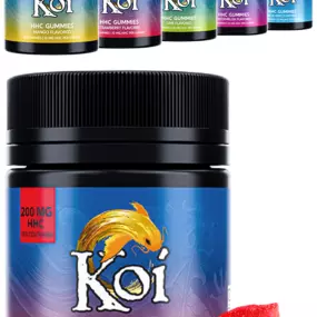 Koi HHC Gummies - In five mouth-watering flavors for a clear minded and uplifting experience.