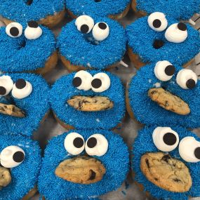 Cookie Monster donuts for WTFunFriday