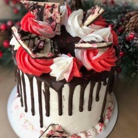 Peppermint Chocolate Holiday Cake