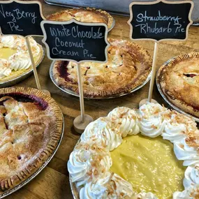 Big selection of homemade pies