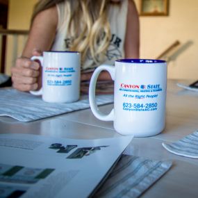 Canyon State branded coffee mugs