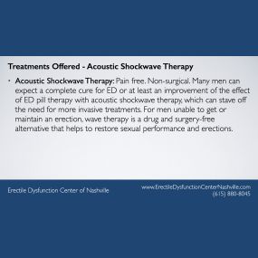 Erectile Dysfunction Center of Nashville - Treatments - Acoustic Shockwave Therapy (GainsWave®)