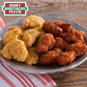WingBites® offer the perfect complement to Hunt Brothers® Pizza. Choose from two different flavors - Home Style or Buffalo, available as a single or double order, or party size!
