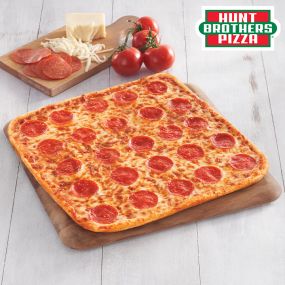 Hunt Brothers® Pizza Pepperoni Pizza on your choice of Original Crust or Thin Crust. Topped with zest pepperoni.