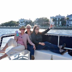 Sandlapper Water Tours: A relaxing evening gliding along Charleston’s waterways while taking in breathtaking views of the sunset silhouetted skyline.