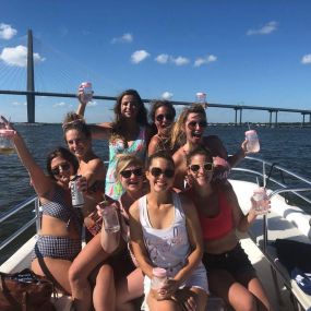 Bachelorette Party Boat: Host your bachelorette celebration with us as we cruise Charleston’s majestic waterways. Get the whole bridal party together for an unforgettable excursion aboard one of the Sandlapper tour boats.