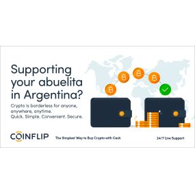 Supporting your abuelita in Argentina? Crypto is borderless for anyone, anywhere, anytime. Quick. Simple. Convenient. Secure.