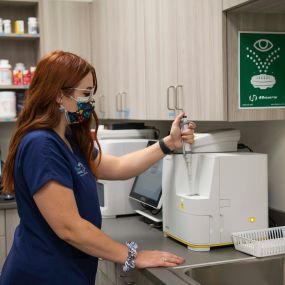 Some of the common tests we conduct in our in-house laboratory include Blood Chemistry Profiles, Digital Radiographs, and Urinalysis (to name a few!) Have questions about our lab capabilities? Contact us today and we’ll be happy to answer your questions.