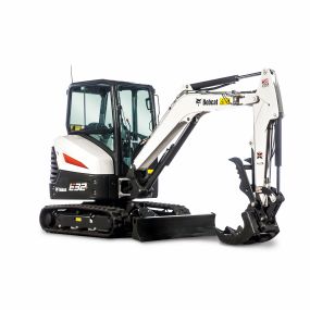 Bobcat Construction Three Tine Grapple Compact Excavator