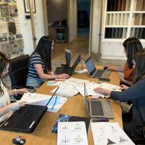 Our designers continually update and improve our selection offerings to fit our homeowners needs and wants, and they are always on trend. Designer teamwork = Dream Work!