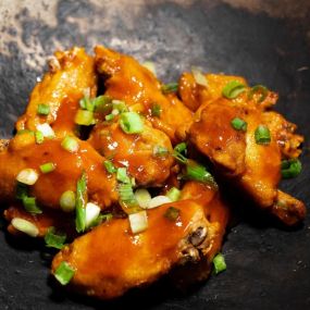 In the mood for some wings? Choose from WOKSOME Signature Wing Sauces: Sesame Buffalo, Agave, Ginger & Sriracha, Korean BBQ, Caribbean Jerk. Bone-in OR boneless available!