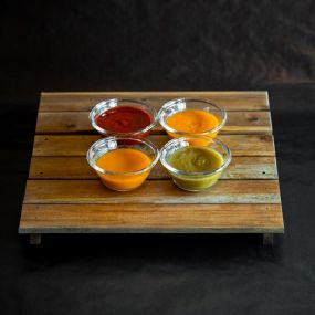 All of Urban Wok’s Signature Sauces are made from scratch in-house daily! Delicious! All Signature Sauces and Hot Sauces are Gluten Free, Vegan and made in-house daily!