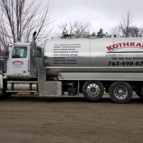 ALL of your tanks will be thoroughly pumped and cleaned. Kothrade performs a courtesy inspection of tank components and reports to your local government, if applicable, on every pumping and will notify you if any follow-up is needed.