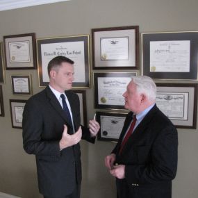 Thomas and Andrew Schwaba discussing a Green Bay trucking accident injury.