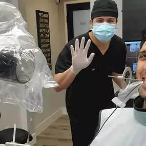 Dr Dino with his fellow colleague at his Dental Office DNA Dental Studio Glendale