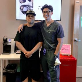 Riverside Dentist Dr. Andrew Choi and his friend at Inland Choice Dental