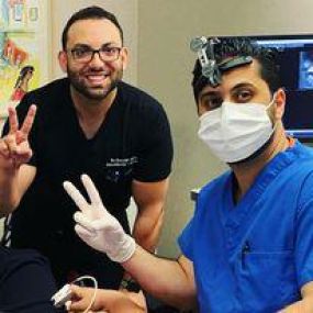 Dr Sam with his team member - Beverly Hills Oral and Facial Surgeon, CA