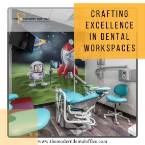 A Colorful and Thematic Dental Office Renovation Designed to Resemble a Space Environment, Aiming to Create a Friendly Atmosphere for Patients.