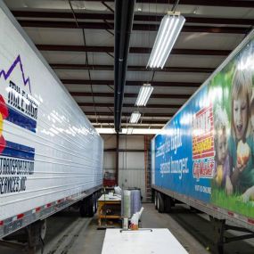 Trailer graphic installations for King Soopers & Mile High Transportation Services. Fleet installations done by Colographic Inc.