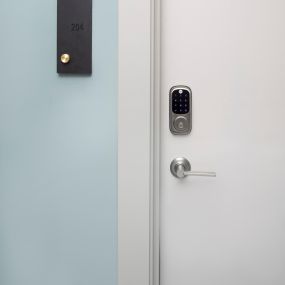 Chirp door locks offer convenient and keyless smart lock entry at Camden Atlantic apartments in Plantation, Florida.