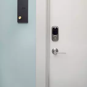 Chirp door locks offer convenient and keyless smart lock entry at Camden Atlantic apartments in Plantation, Florida.