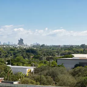 Southeast view of Hard Rock Hollywood Guitar at Camden Atlantic apartments in Plantation, Florida.