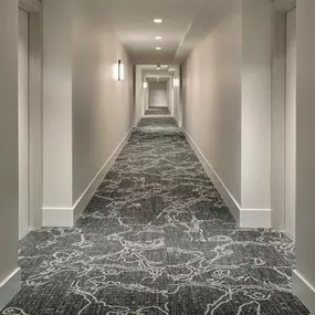 Hallway at Camden Atlantic apartments in Plantation, Florida.