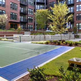Pickle Ball Court in the Gaming Courtyard at Camden NoDa in Charlotte North Carolina