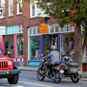 Shops along N. Davidson St. near Camden NoDa