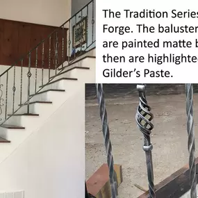 Tradition series balusters and scroll panels