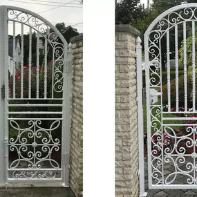 Decorative aluminum pedestrian gate