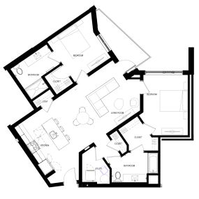 Titletown Flats   B2
2 BEDROOM
2 BATHROOM
From 1082 sq.ft. (not including balcony)
Starting at $2725/month
