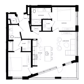 Titletown Flats B4
2 BEDROOM
2 BATHROOM
From 1002 sq.ft. (not including balcony)
Starting at $2625/month