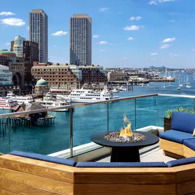 The panoramic views of the city skyline and Boston Harbor are unmatched in Boston’s Innovation District and on par with the best rooftop venues in Boston.