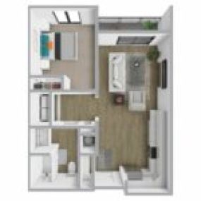 Breakwater 233 Floor Plan Style B4 ADA, One Bedroom Apartment, One Bath Apartment in Racine Wisconsin
