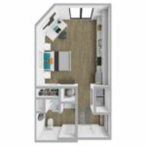 Breakwater 233 Floor Plan Style A2 ADA, Studio Apartment, One Bath Apartment in Racine Wisconsin