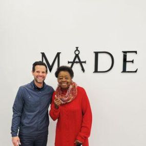 Dr. Pallotto and a patient at the MADE Smile Architects office